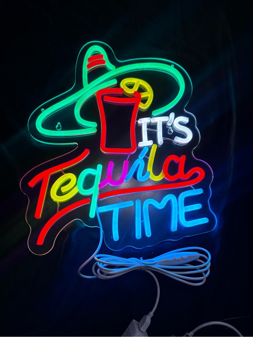 Bar LED Neon Sign 'It's Tequila Time’